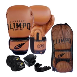 Kit Boxe Muay Thai Kickboxing Luva + Bandagem + Bucal + Case