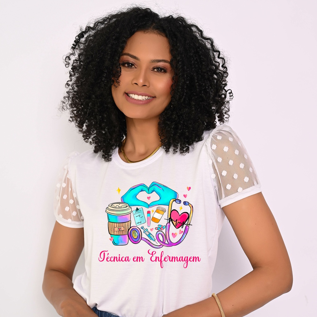 Blusa T-shirt de Luxo - Enfermagem/ Enfermeira/ Técnica em Enfermagem 2