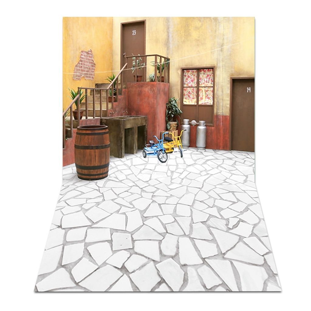 Fundo Fotográfico Vila do Chaves em Tecido PN-0150 em Oferta na Shopee