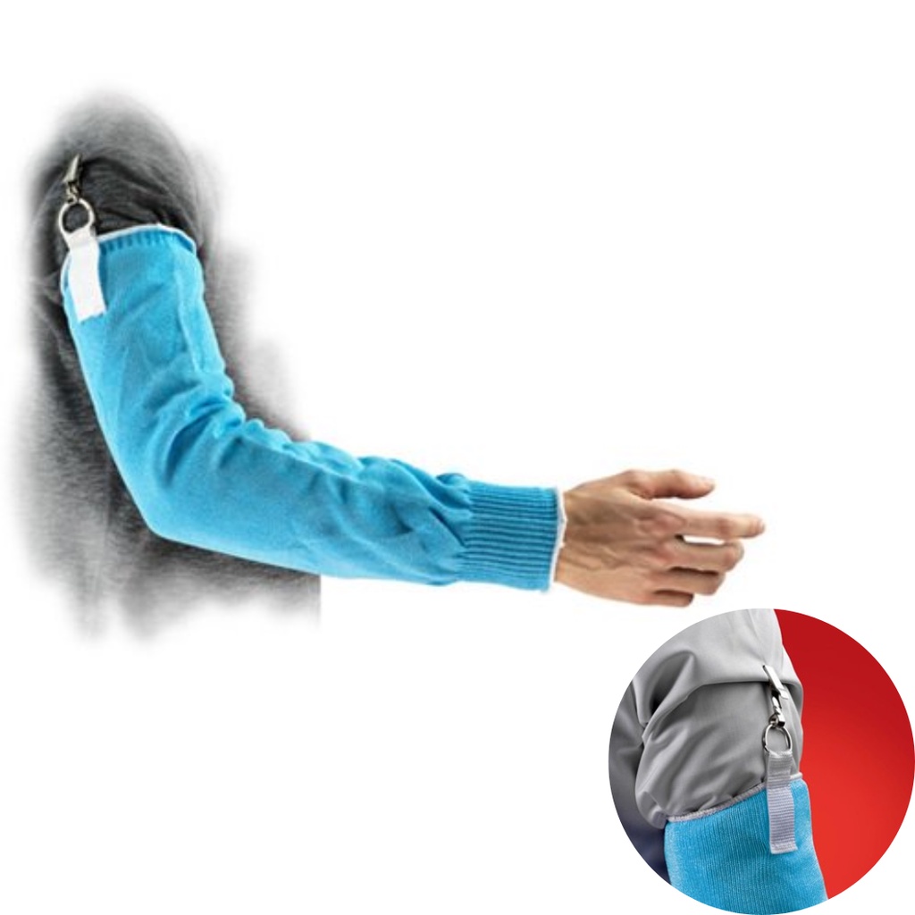 Mangote Ansell 72-290 Anti-corte Azul 50cm contém Dyneema para Segurança Indústria Alimentícia ca 28987