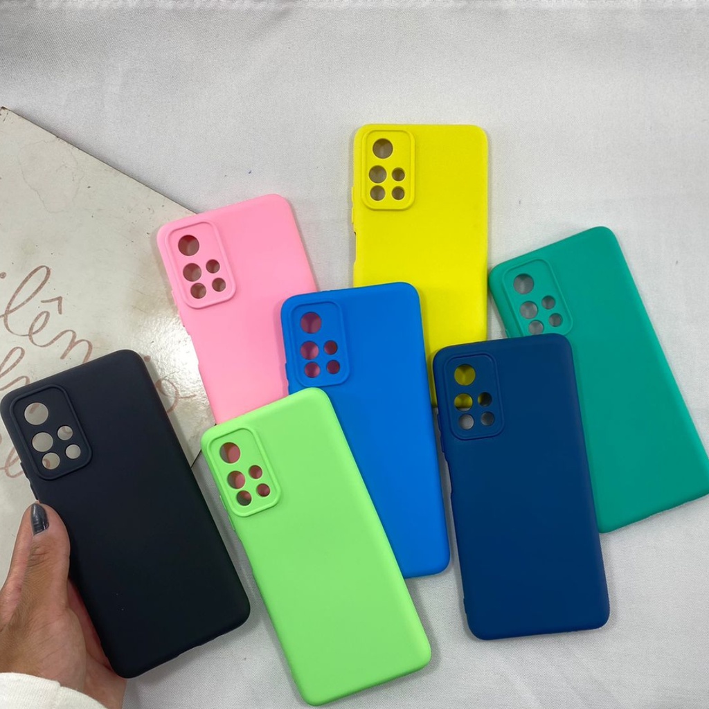 Capa Xiaomi Poco M4 PRO 5G Silicone Aveludada Proteção Câmera Cores Capinha Custo Beneficio