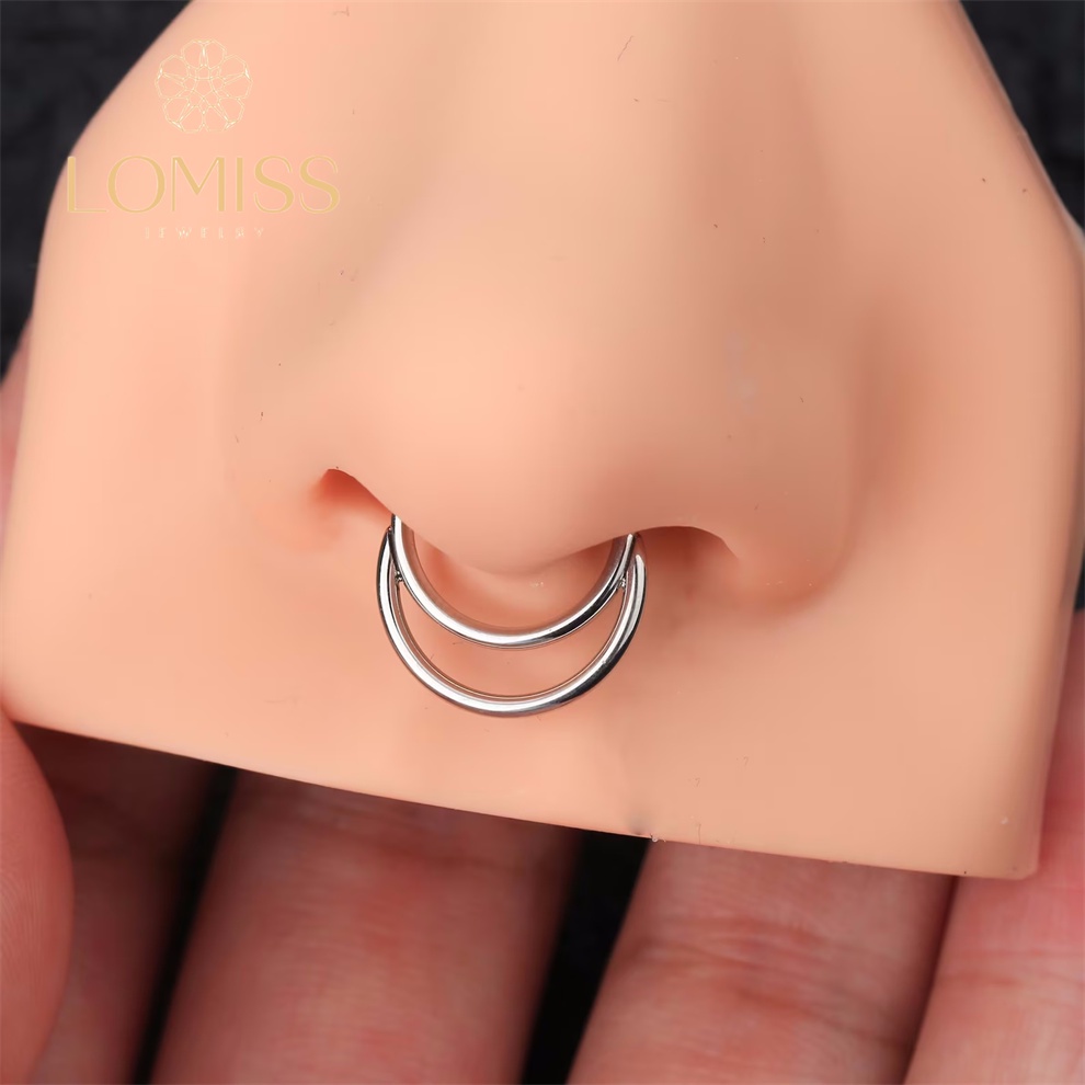 Piercing Argola18k AÇO CIRÚRGICO Segmento Articulado Duplo em Oferta na Shopee
