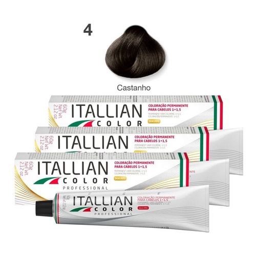 Kit 6 Tinta Profissional 4.0 Castanho Médio Itallian Color