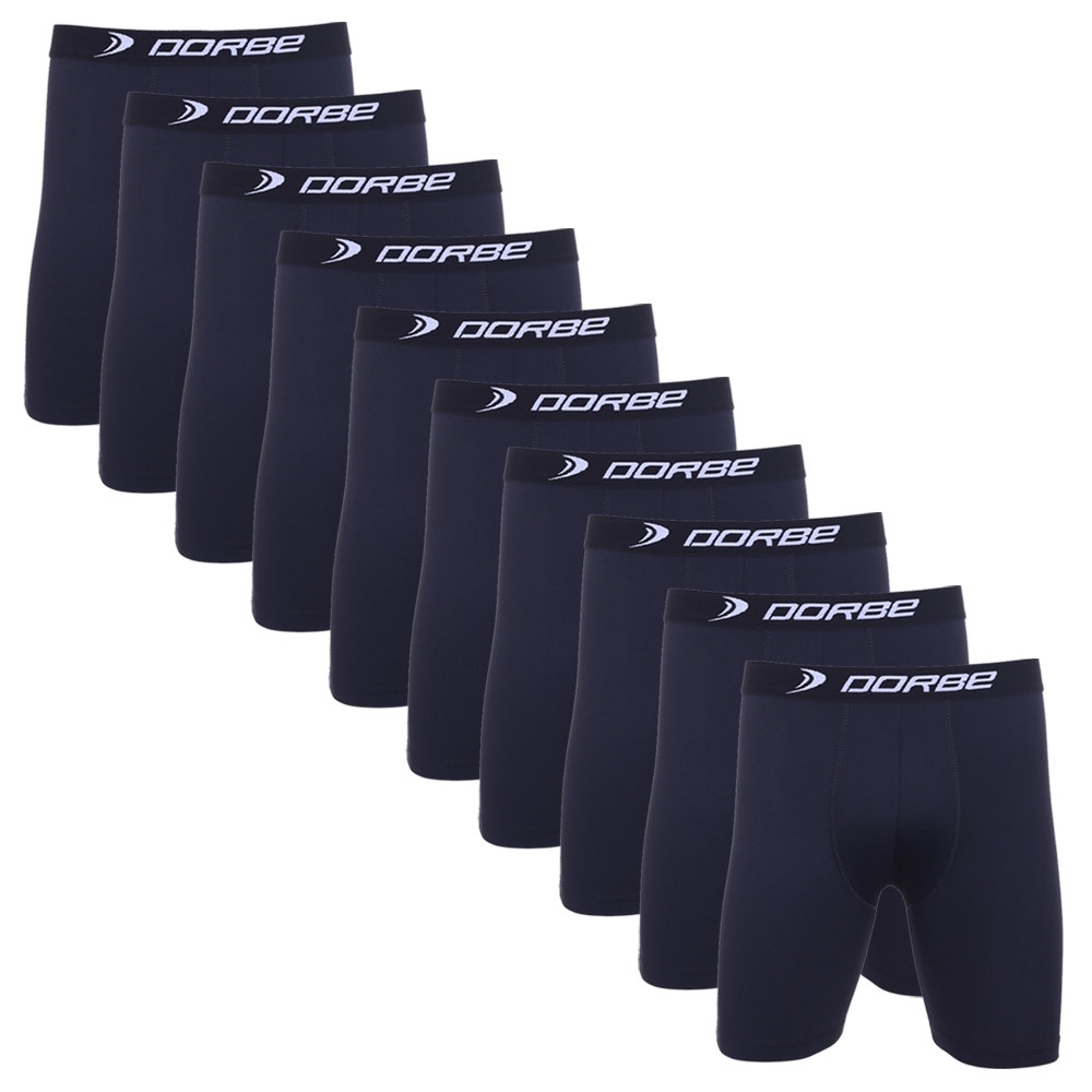 Detalhes do Kit 10 Cuecas Long Leg Algodão Dorbe Não Enrola Original Masculina Cueca Longa Cotton Boxer Ciclista