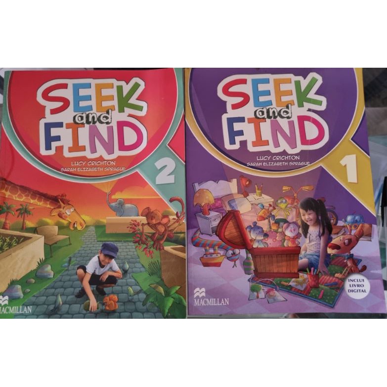 LIVROS INGLÊS SEEK AND FIND - VOLUMES 1 E 2 - LUCY CRICHTON - SARAH ELIZABETH SPRAGUE - MACMILLAN