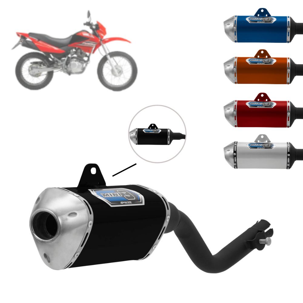 Ponteira Escapamento Escape Moto Pro Tork Mini 3 Honda Nxr Bros 125 2003 2004 2005 Em Aço em Oferta na Shopee