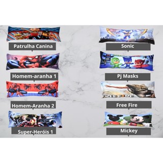 Capa Fronha para Travesseiro de Corpo Infantil Personagens 90x30 em Oferta na Shopee