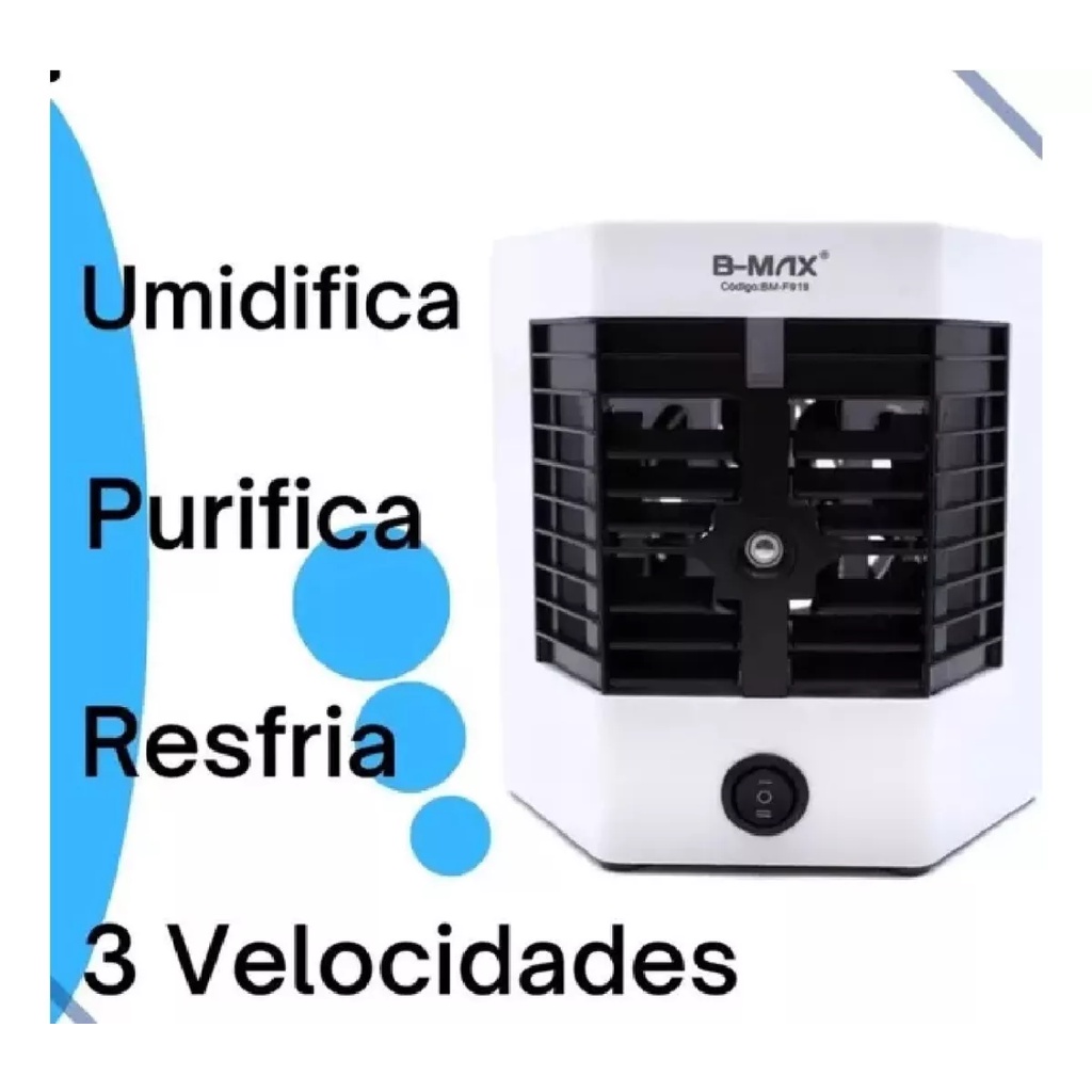 Mini Ar Condicionado Resfriador Portatil Air Cooler Umidificador Climatizador USB Original MODELO NOVO PRONTO PARA ENVIO Original Premium