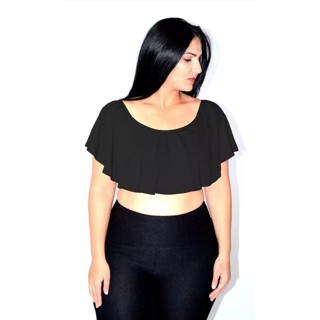 Cropped Top Com Babado Várias Cores - Tamanho Do P Ao XG