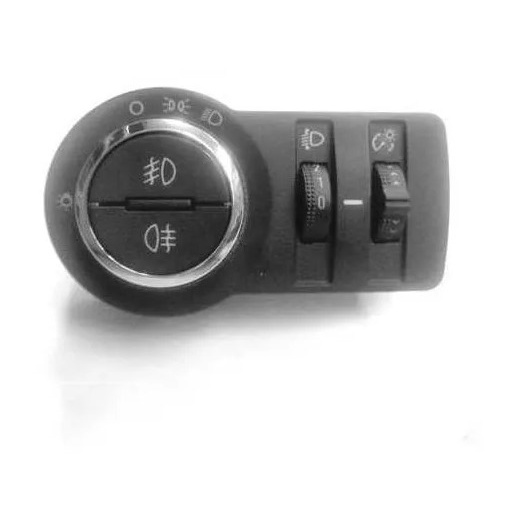 Botao Interruptor do Comando do Farol GM Cobalt, Onix, Spin, Sonic Completo, com Reostato de Intencidade de Luz do Painel, Luz de Neblina Traseira, Farol de Milha (Neblina), Regulagem de Altura dos Farois 12 Pinos no Encaixe do Conector 95291941 96989561