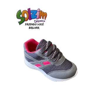 Tênis Infantil Feminino jogging Mega Confortável Com Led