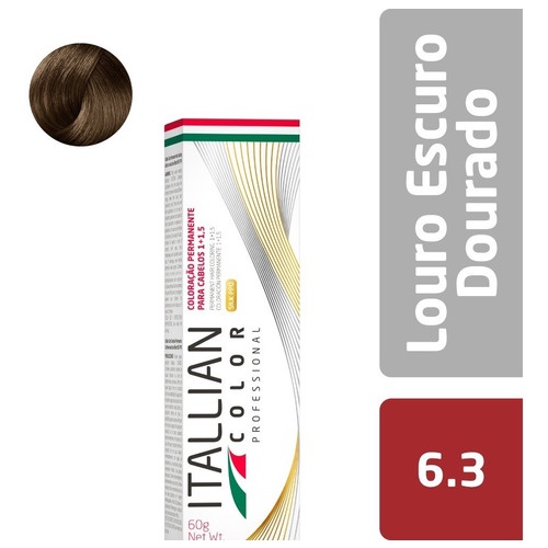 Tinta Itallian Color Coloração 6.3 Louro Escuro Dourado