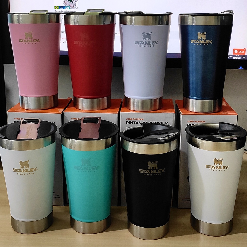 Copo Stanley Térmico Inox com Abridor de Garrafa e Tampa com Vedação 500ml