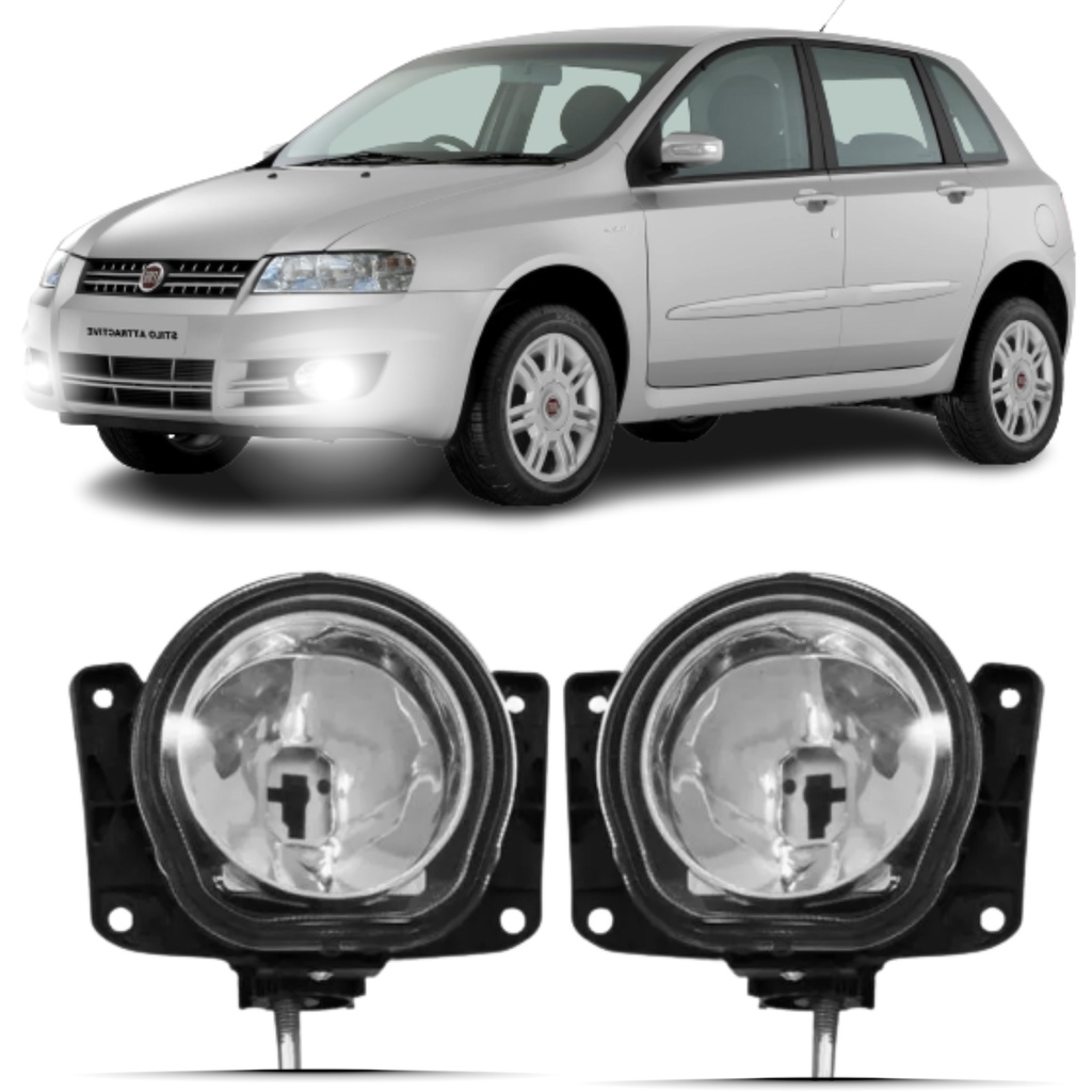 Par Farol Milha Fiat Stilo 2008 2009 2010 2011 em Oferta na Shopee