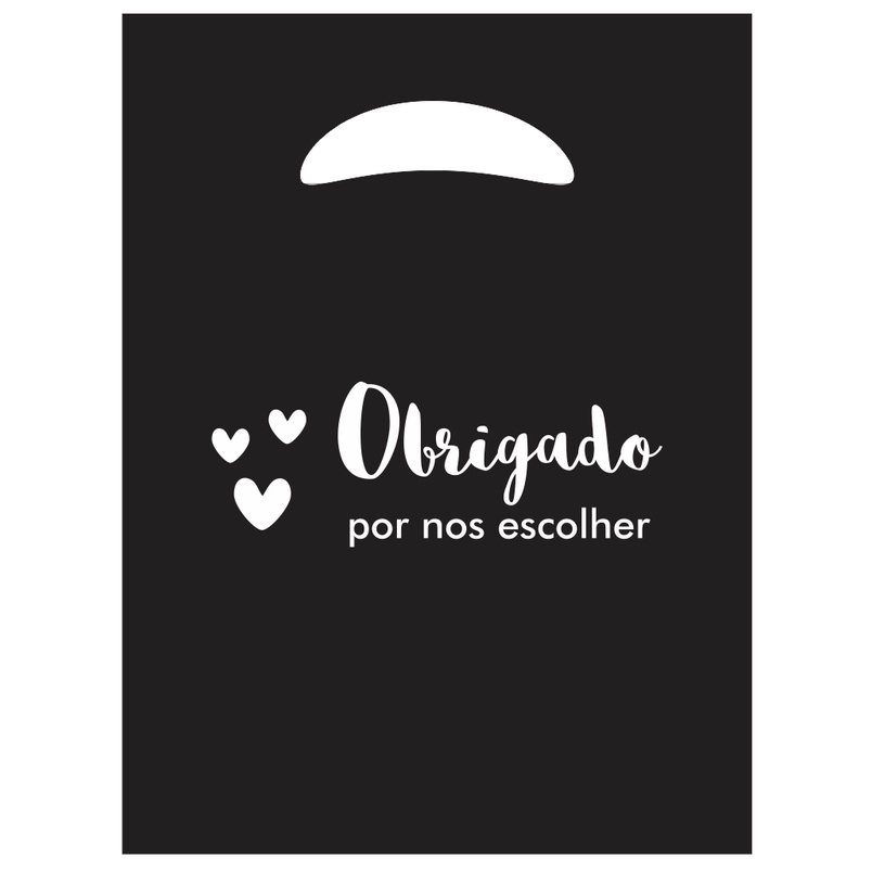 Sacolas Plástica 30x40 - Obrigado por nos escolher (25UN) - (50UN)