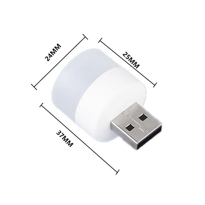 USB Lâmpada LED Portátil Mini Noite Luz Redonda Pequena Do Computador Móvel De Alimentação luz quente / branca