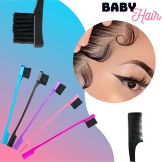 Pente Com Escovinha Para Baby Hair 2 Em 1