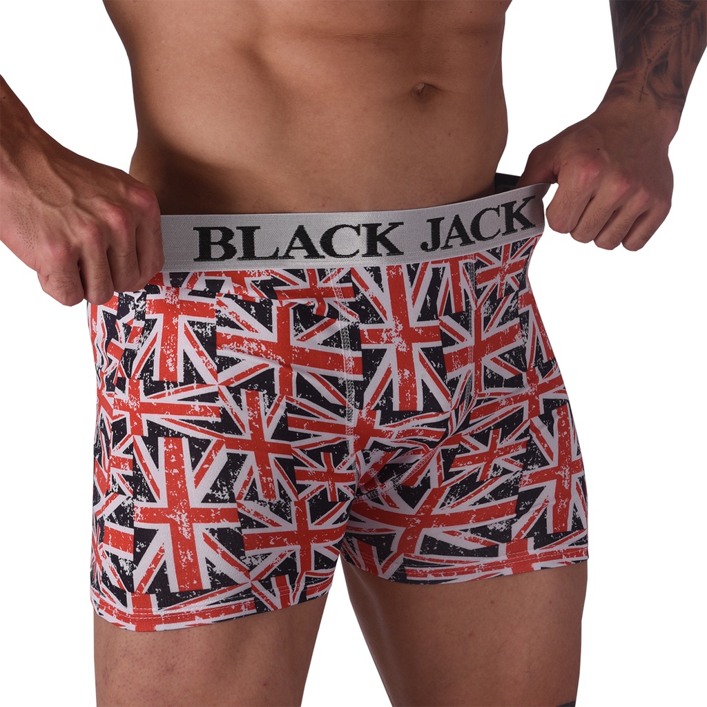 Kit 08 Cuecas Box Boxer Liso ou Estampado Black Jack Microfibra Roupas Masculinas