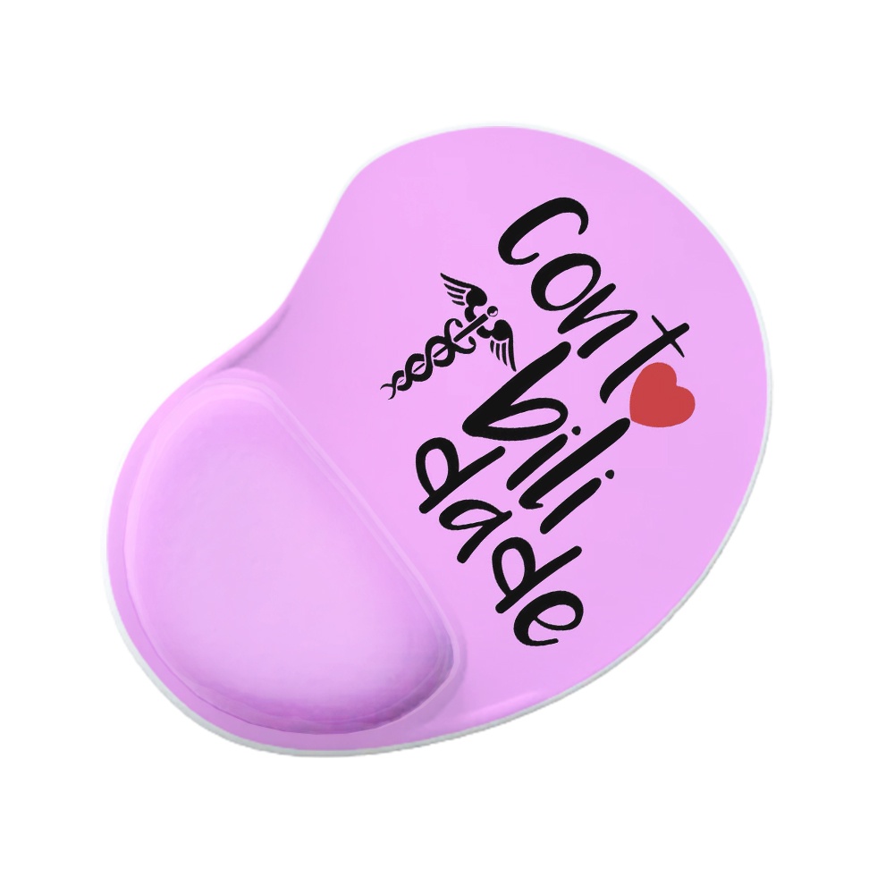 Mouse Pad Ergonomico Gota Contabilidade Rosa