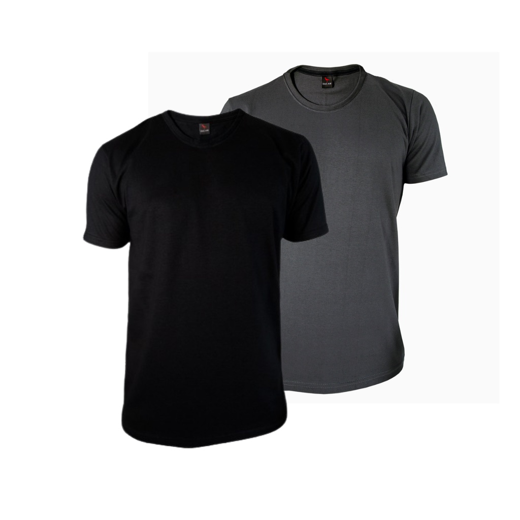 Kit 2 Camisetas Básicas Masculinas Ducam Cores Sortidas Algodão 100% Confortável 30.1 Treino Academia em Oferta na Shopee