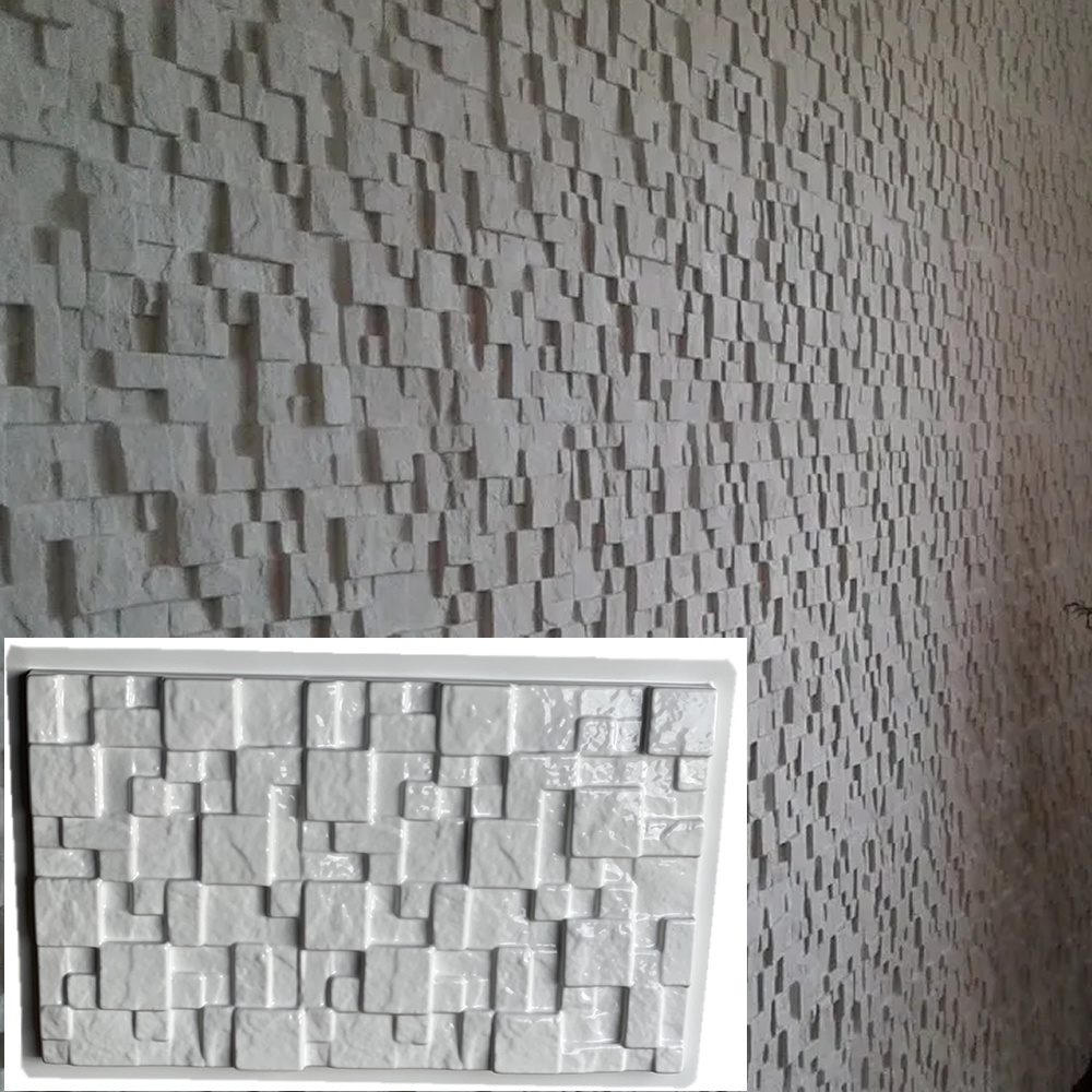 Forma 3d Molde Gesso 3d Mosaico Rústico 46x28 Abs 2mm Molde para Cimento/concreto/gesso 616