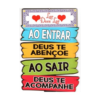 Quadro Placa Com Frases Decoração De Parede Área de Lazer Jardim Varanda