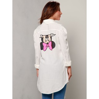 Camisão Chamise Feminino (Material Fino) Personagens Turma Do Mickey, Minnie