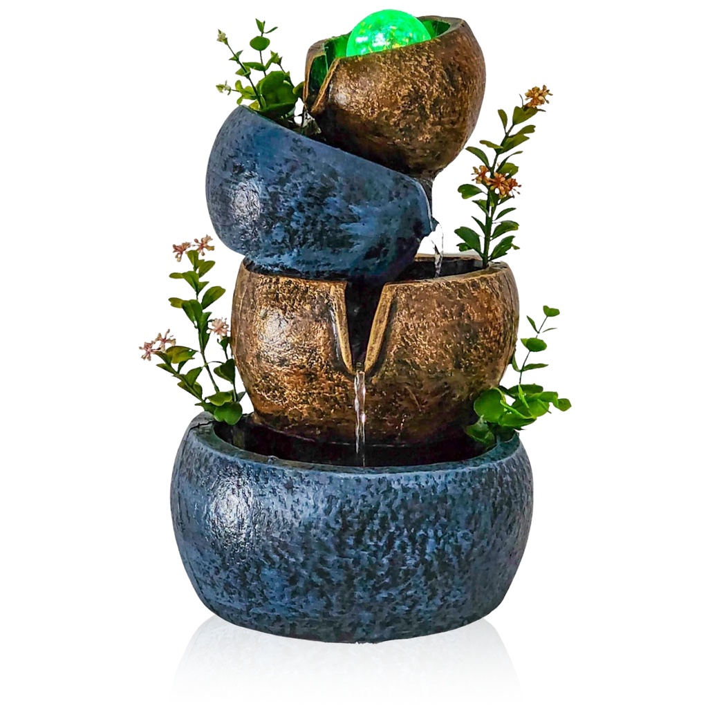 Fonte De Agua Decorativa Chafariz Cascata Veneza Fengshui