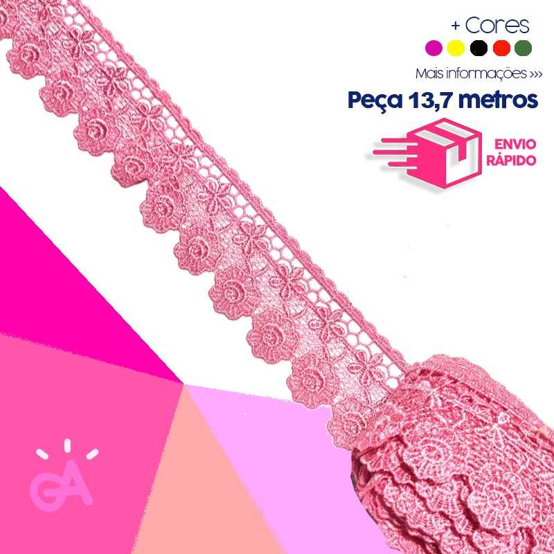 Renda Guipir Chl-656 - 4,5 cm - Peça com 13,7 metros