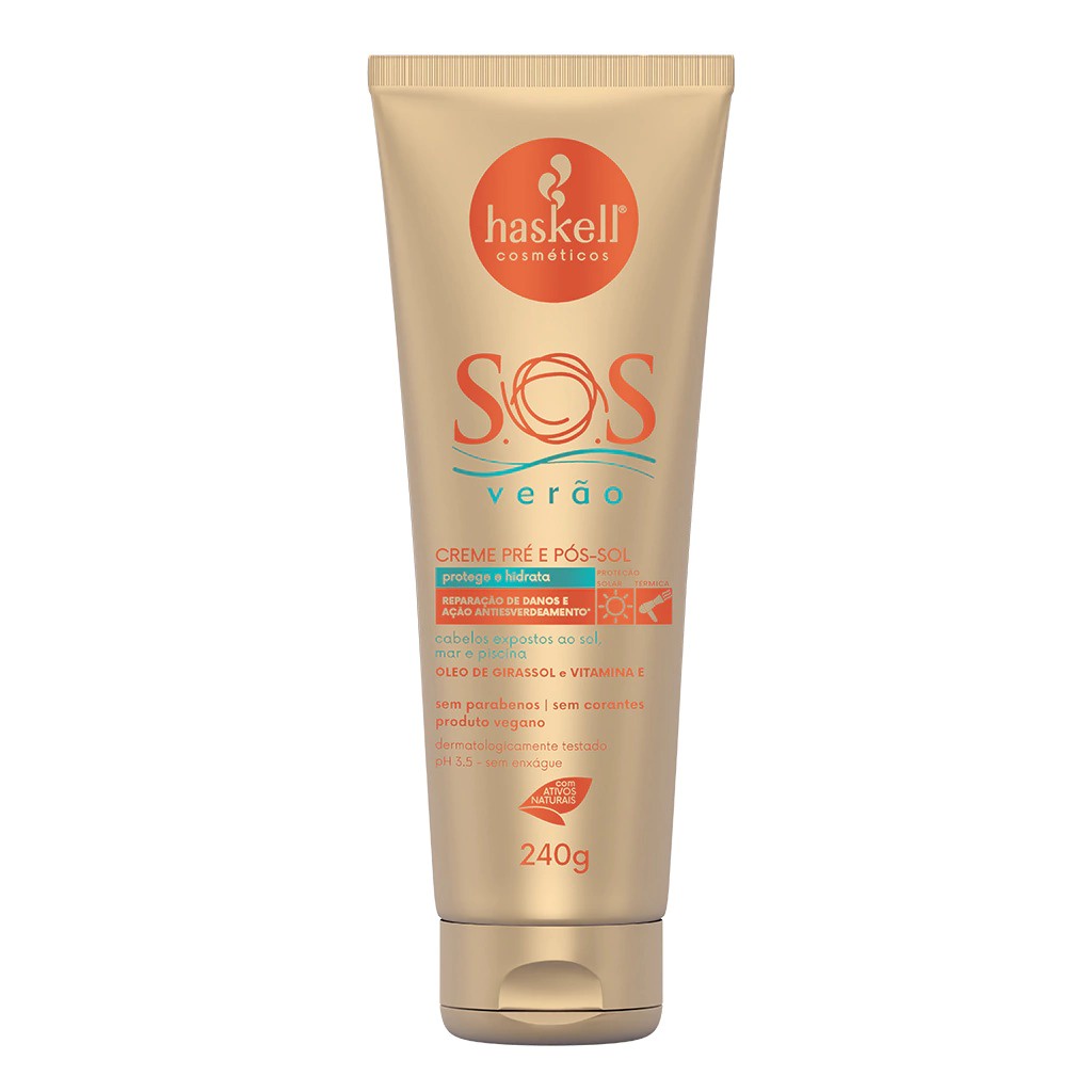 Creme Pré e Pós-Sol Haskell S.O.S Verão 240g - Reparação de Danos