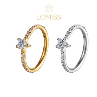 Piercing Orelha Nariz Argola Clik Titânio PVD Zircônia Estrela《Lomiss  piercing》 em Oferta na Shopee