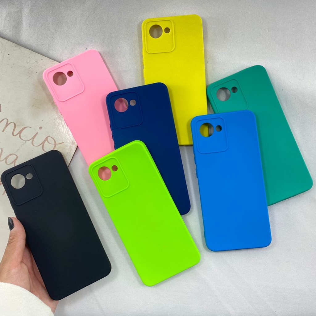 Capa Realme C30 Silicone Aveludada Proteção Câmera Cores Capinha Custo Beneficio