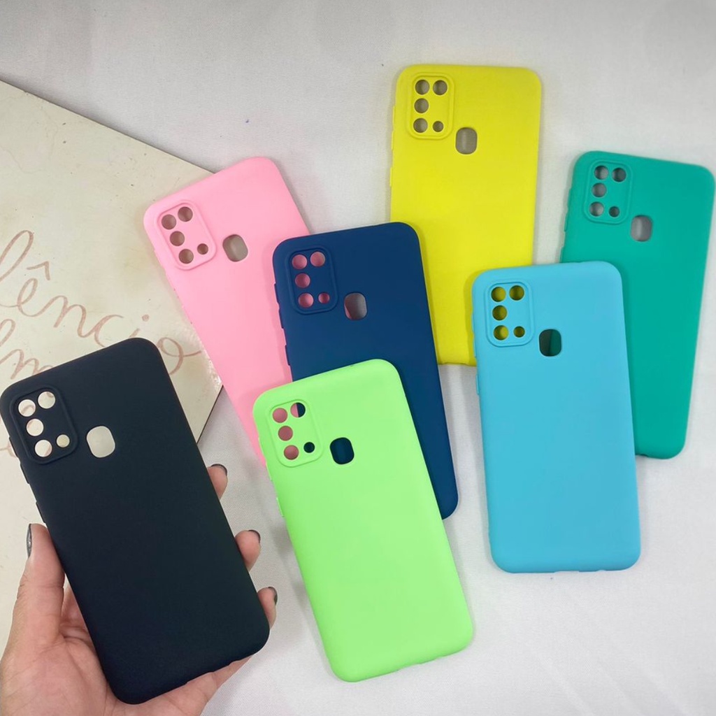 Capa Samsung M31 / M21s Silicone Aveludada Proteção Câmera Cores Capinha Custo Beneficio