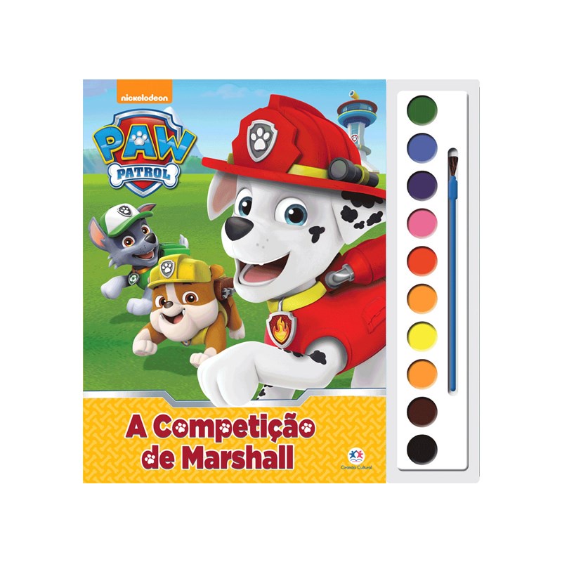 Livro com Aquarela Patrulha Canina A Competição de Marshall em Oferta na Shopee