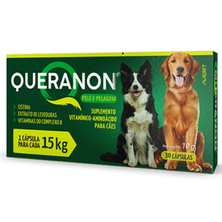 Queranon 30 Cápsulas Suplemento para Cães de até 15kg Avert