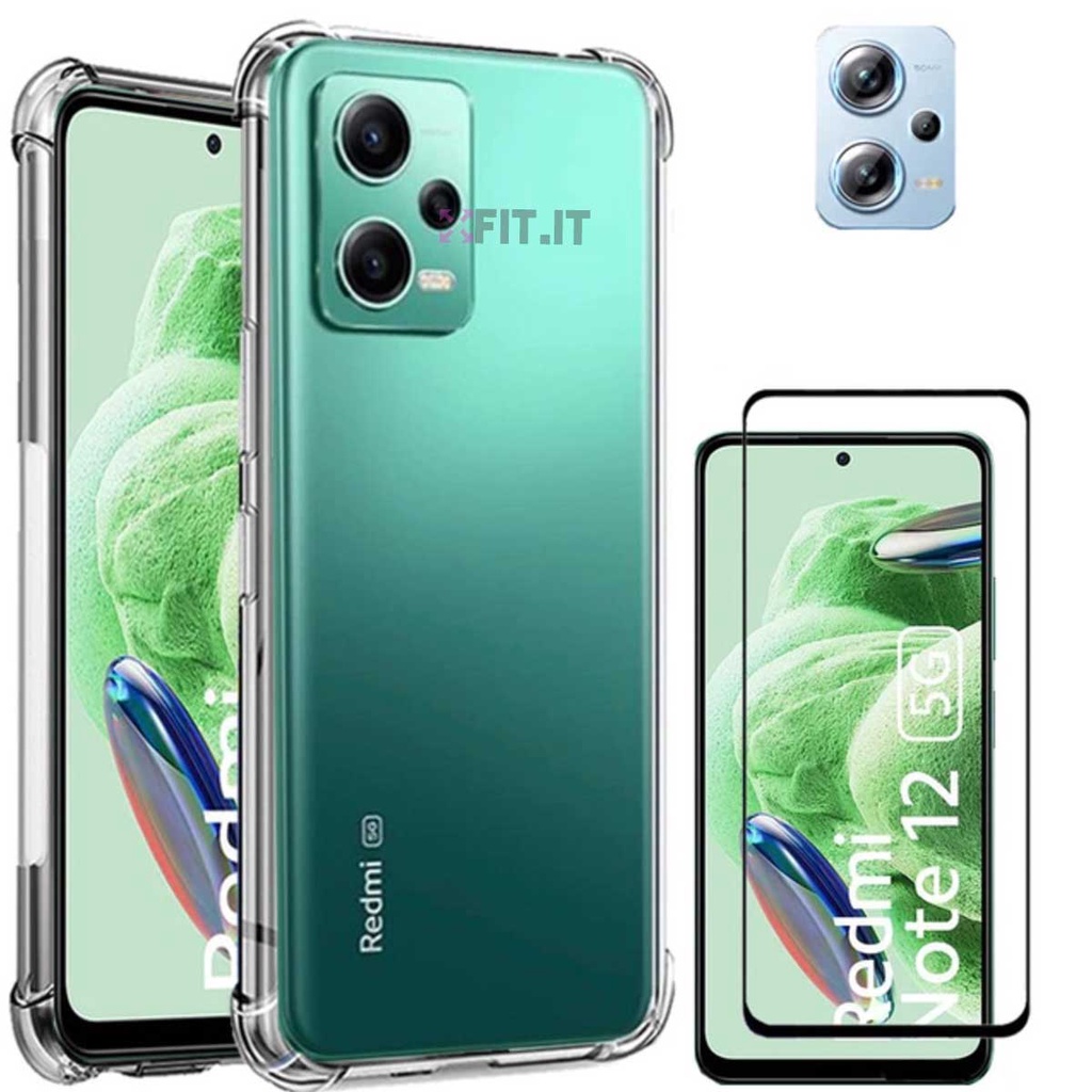 Kit 3x1 Capinha Capa para  Redmi Note 12 5G Anti Impacto + Película 3d Frontal + Película Câmera