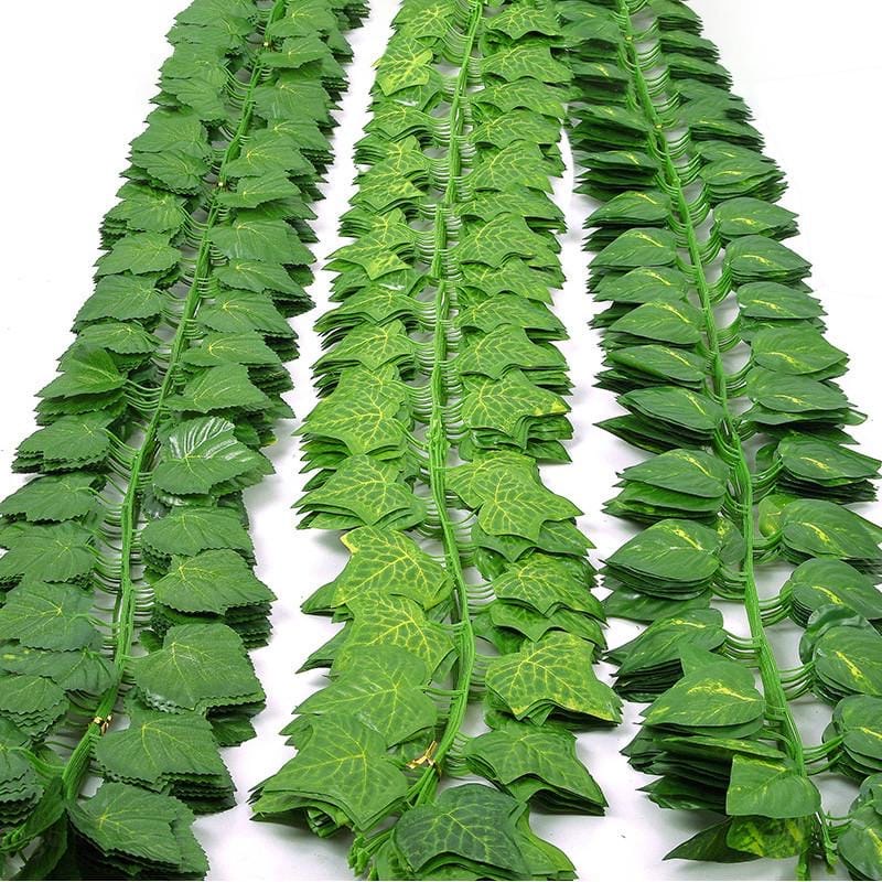 Trepadeira 10 M Artificial Verde Hera Pacote Ramas Muro Ingles Jardim Vertical