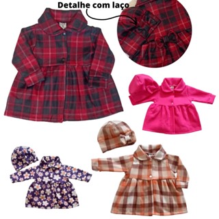 Casaco Rodado De Soft Com Boina Estampado Feminino