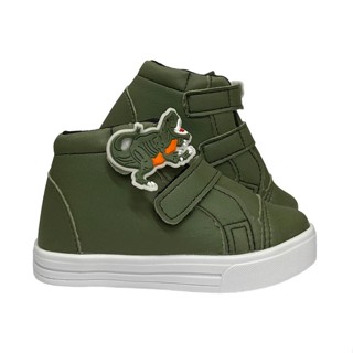 tênis infantil  cano alto militar dinossauro