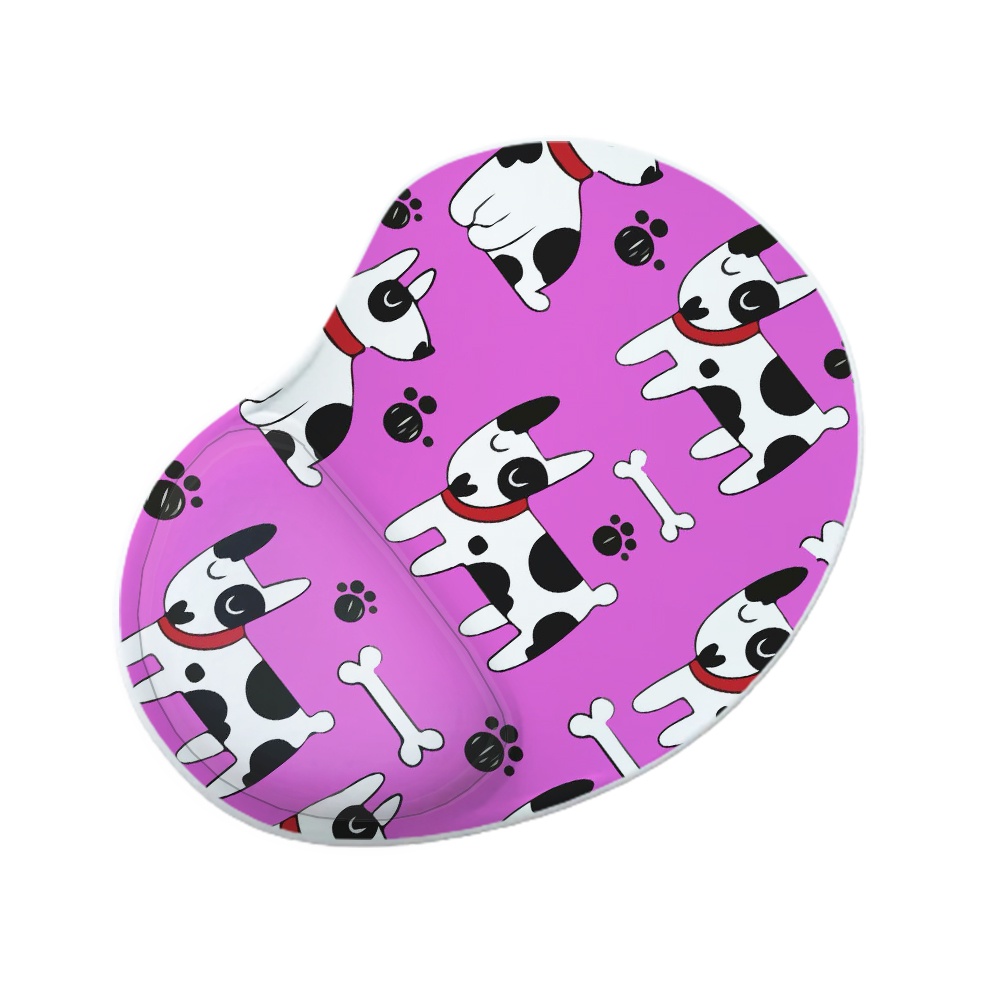Mouse Pad Ergonomico Gota Dog Dalmata Fundo Rosa