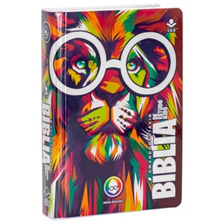 Bíblia de Estudo Kids | NTLH | Letra Grande | O Mundo de Otávio | Capa Dura Leão em Oferta na Shopee