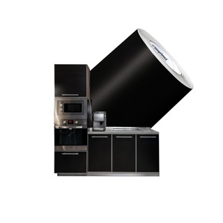 Adesivo Vinil Envelopamento Móveis Lavável Preto Fosco 1x50 IMPRIMAX
