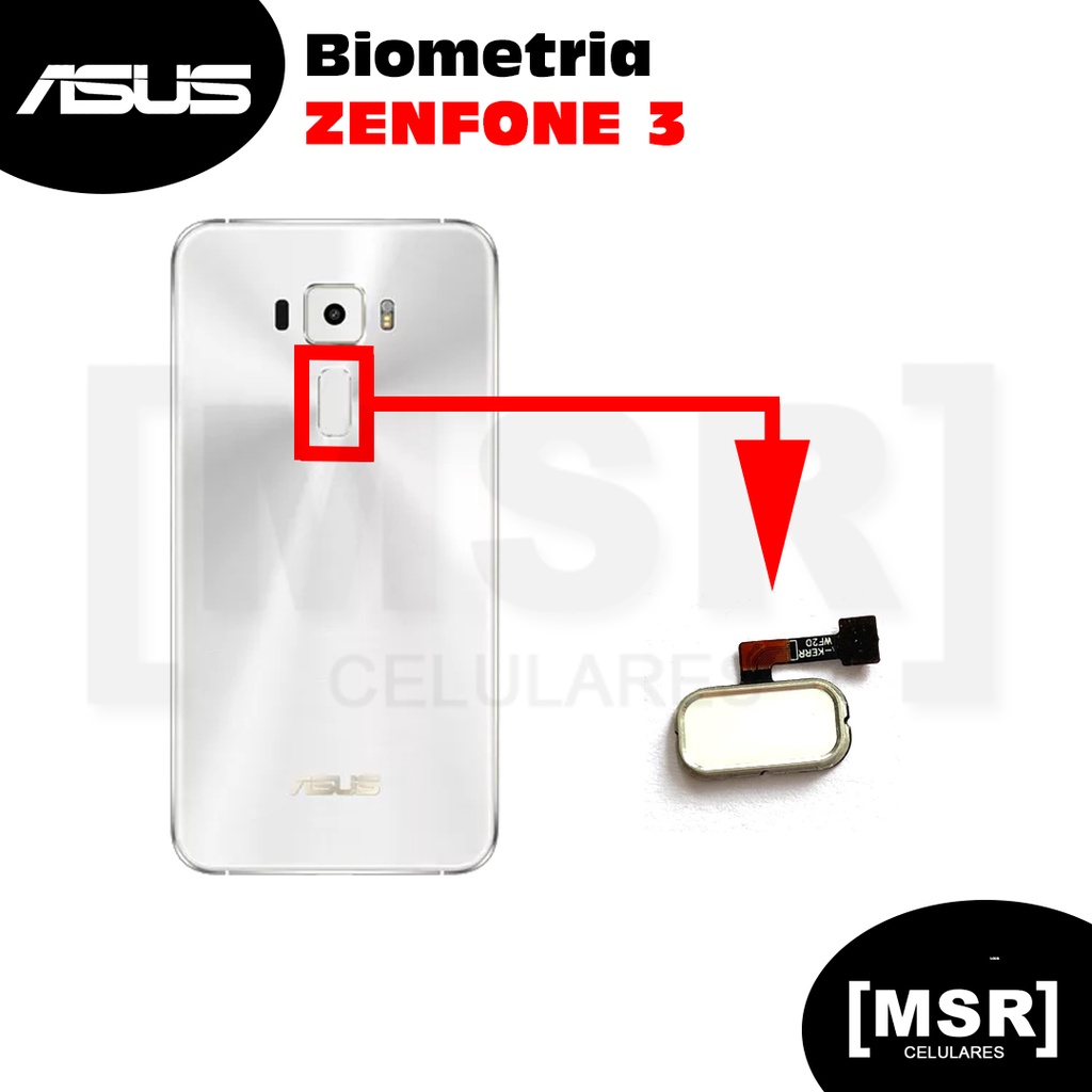 Biometria celular ASUS modelo ZENFONE 3