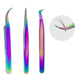 Kit 3/ Kit 4/ Kit 5 Pinças Curvas e Retas Extensões de Cílios Linha por Linha