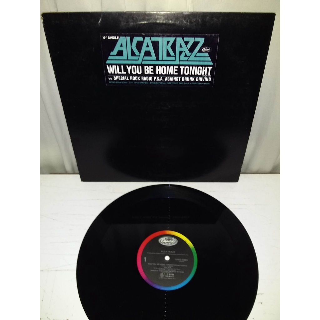 LP Alcatrazz - Will You Be Home Tonight 12" Promo Ep Importado. ( Steve Vai, Graham Bonnet, Rainbow, Dio, Gary Moore )
