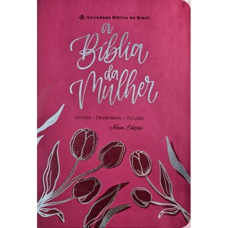 A Bíblia da Mulher | Letra Grande | ARC | Capa Luxo Rosa em Oferta na Shopee