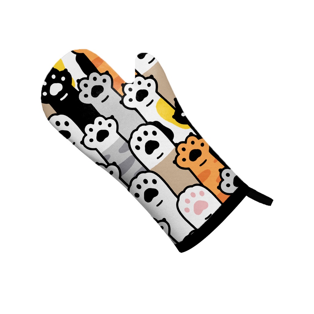 Luva de Cozinha Forno em Neoprene Patinhas de Gato em Oferta na Shopee