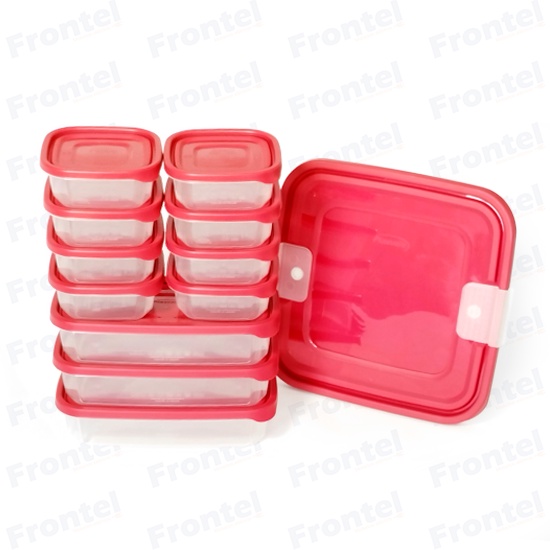 Kit 12 Potes Plasvale BPA Free Organizador de Alimentos Mantimentos Marmita Empilhavel hermético microondas freezer geladeira mantimentos marmita vasilha cozinha multi-uso tapoware armário geladeira eletrolux organizado