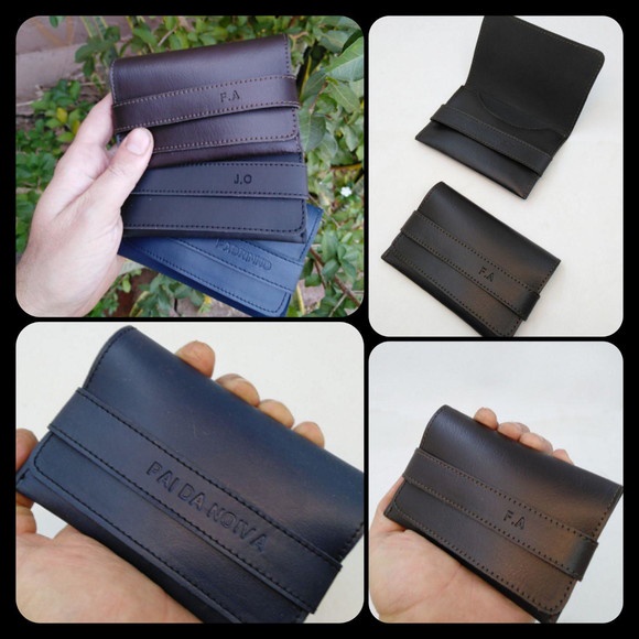 Carteira Masculina Personalizada Presente Lembrança Padrinhos — imagem 2 de 2