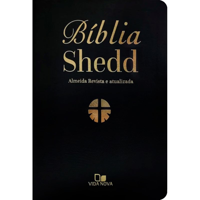 Bíblia Shedd | ARA | Letra Normal | Capa Couro Preta Bonded